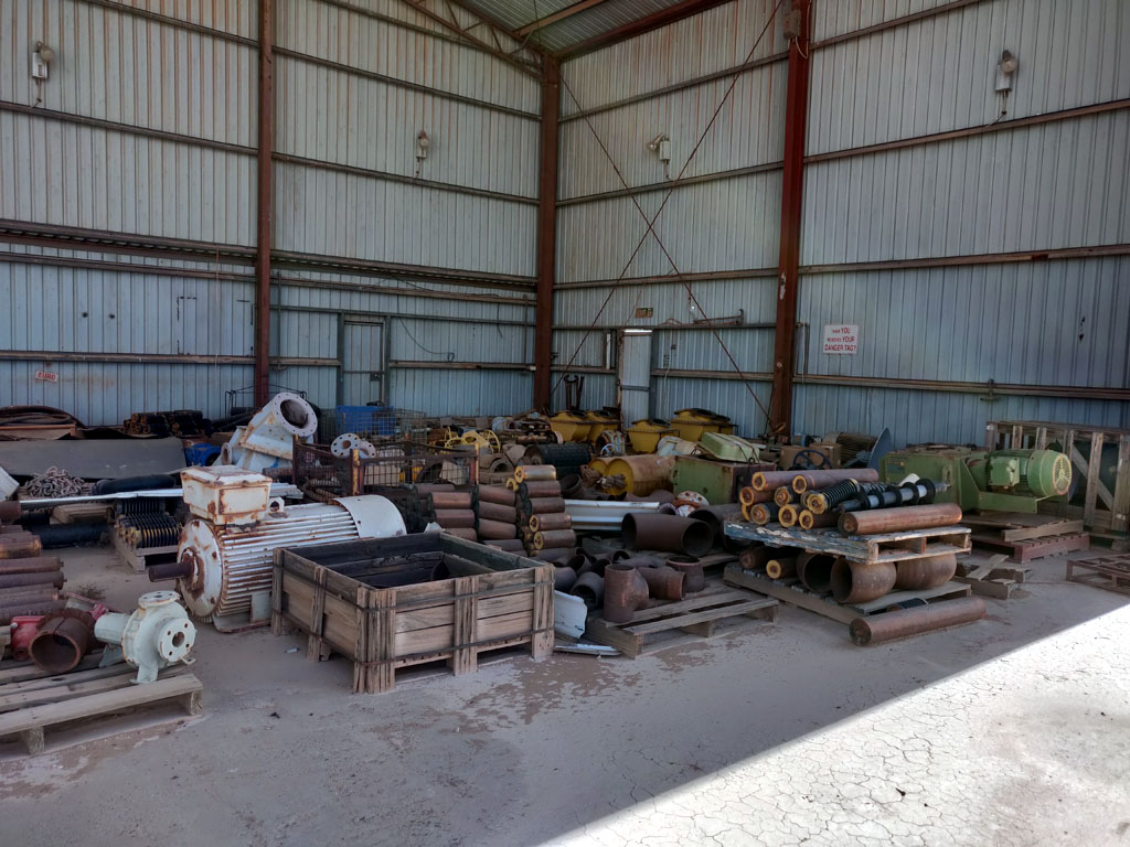 Shed with abandoned equipment