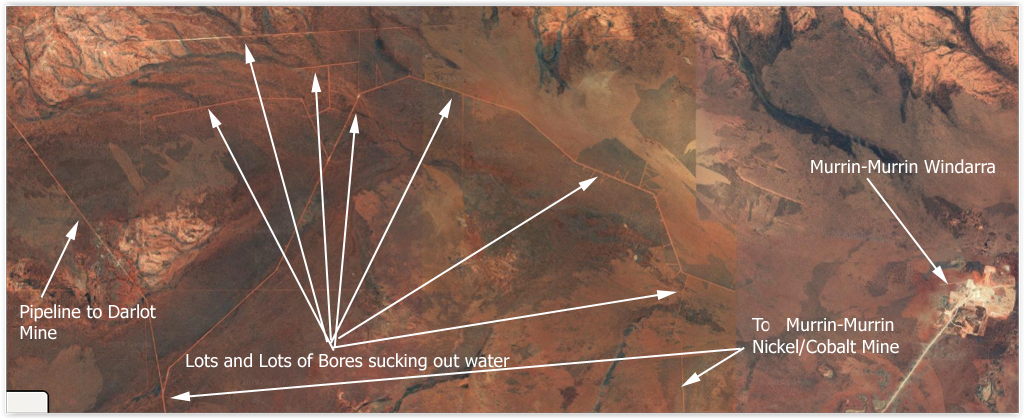 borefield sucking the area dry of water