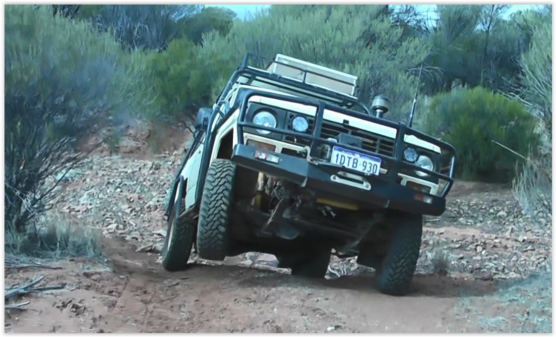 Climbing out of creek