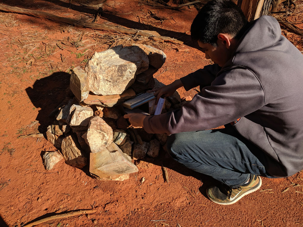 Log book at cairn