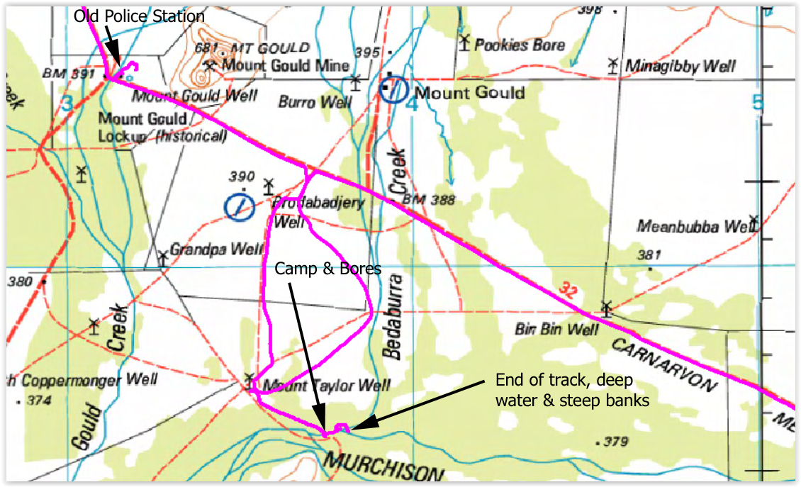 Murchison River camp at bores