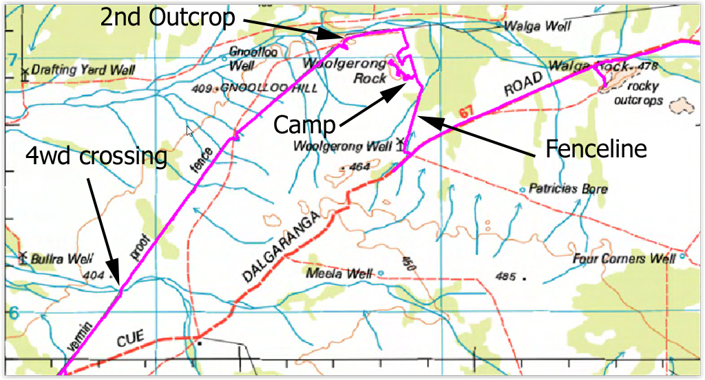 Woolgerong Rock and tracks