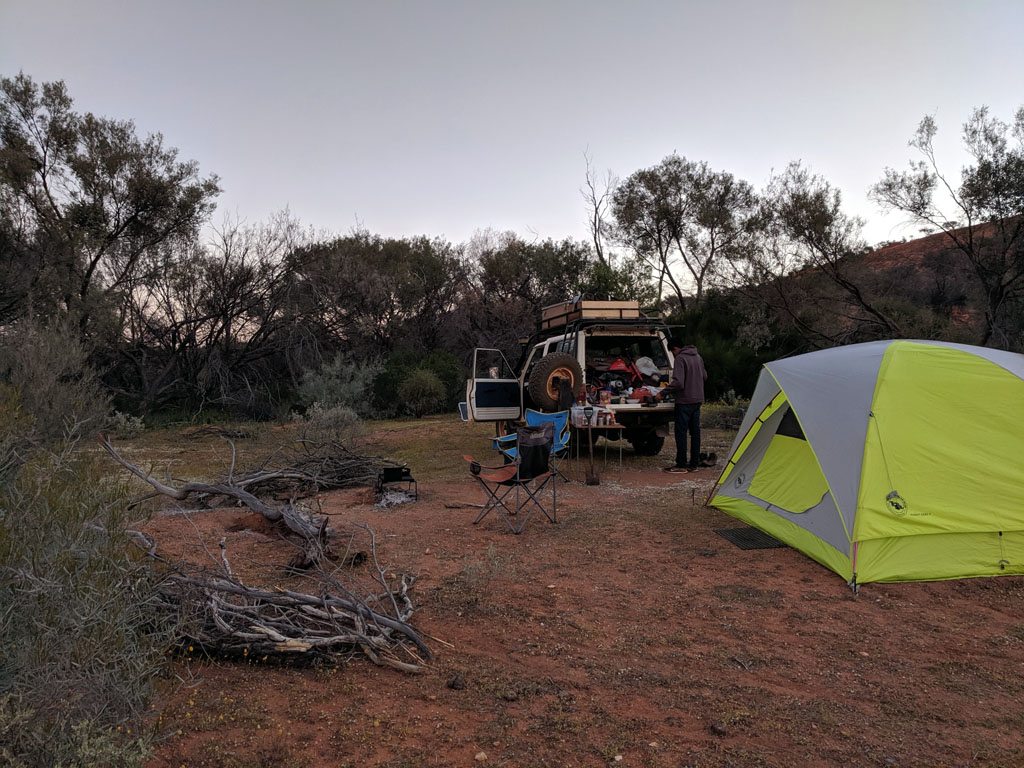 Camp at Woolgerong Rock