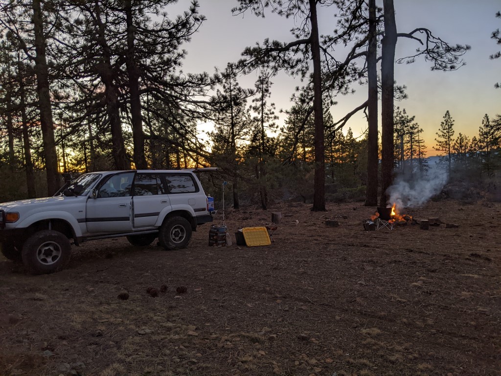 Camp site on Red Mountain