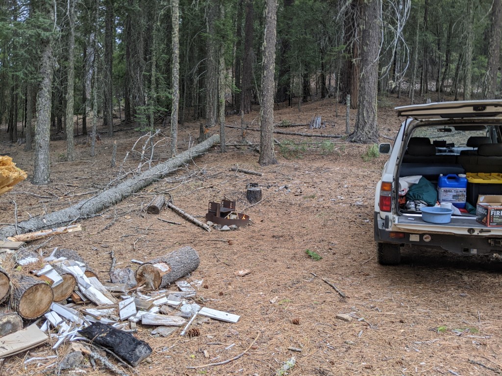 Camp, last night, impending rain