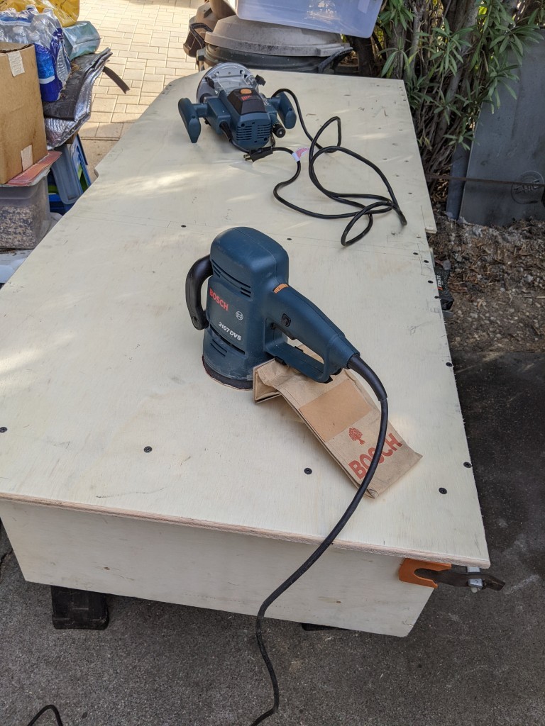 Glued up and sanding edges